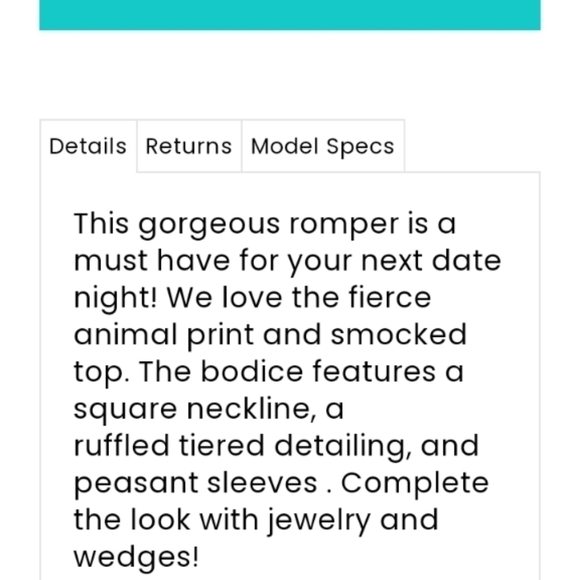 Simplee Plus Step Into Romper Abstract Animal Print 3X - Picture 3 of 12